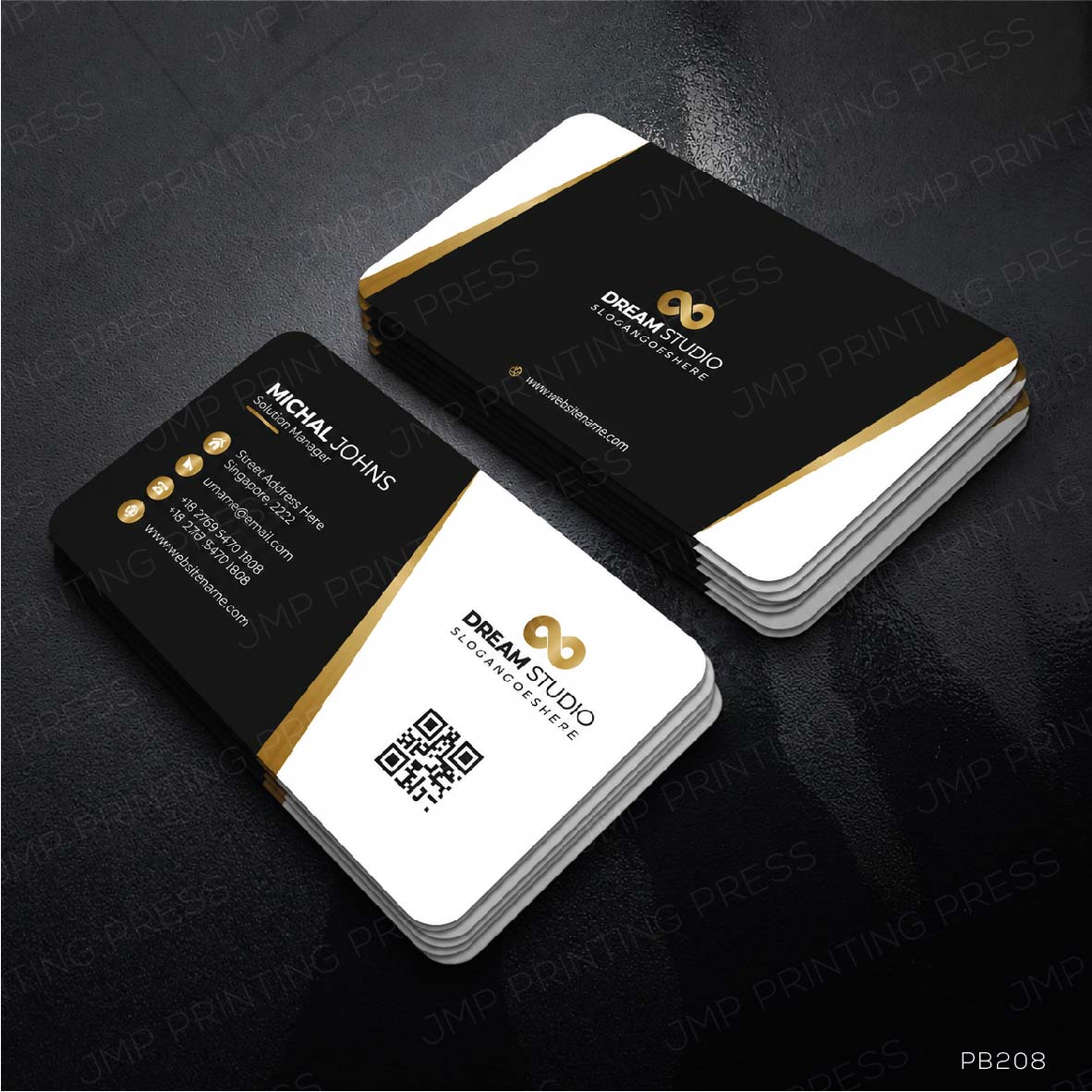 BC29626-04 GOLD FOIL BUSINESS CARD PRINTING UAE - Image 1
