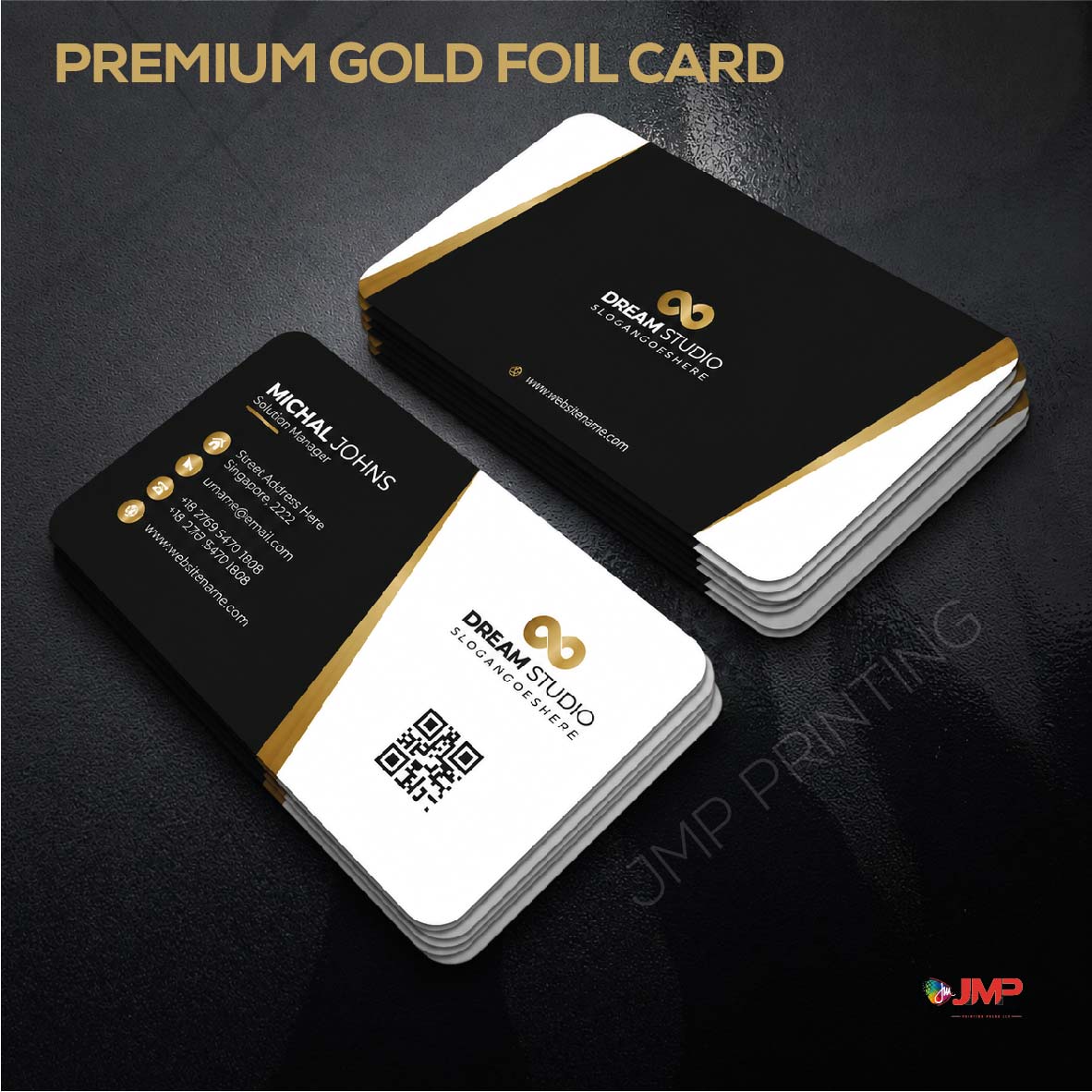Business Cards final-04 GOLD FOIL PREMIUM BUSINESS CARD - Image 1
