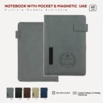 NOTEBOOK WITH POCKET & MAGNETIC PRINTING