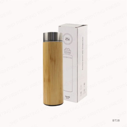 BAMBOO FLASK WITH TEMPERATURE DISPLAY PRINTING UAE