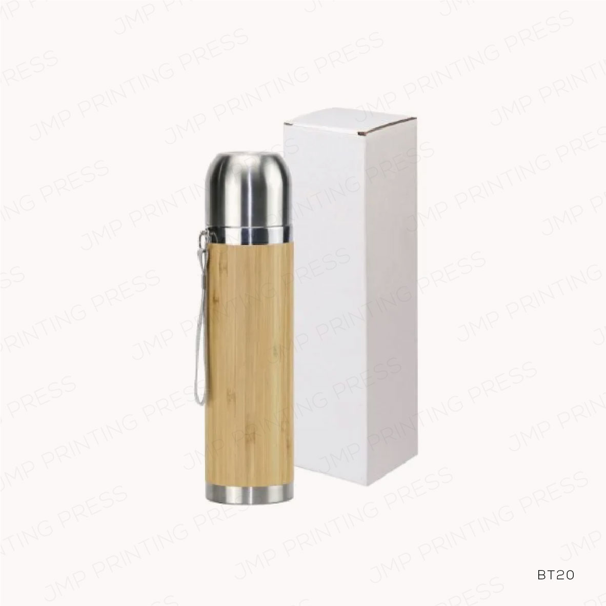 BT11-20-10 PROMOTIONAL BAMBOO FLASK 430ML PRINTING UAE - Image 1