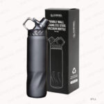 STAINLESS STEEL WATER BOTTLE – BLACK MATTE 620ML - Image 2