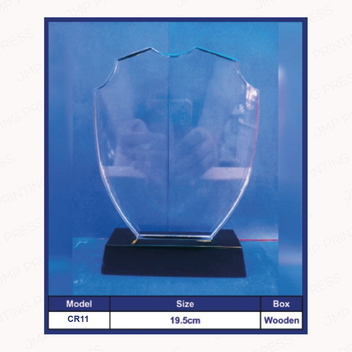 CRYSTAL CREST-11 CR11 Crystal Shield Crest Printing UAE - Image 1