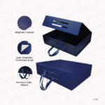 FOLDABLE GIFT BOX WITH MAGNETIC CLOSURE & RIBBON HANDLE PRINTING UAE - Image 3