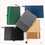 HARD COVER PU NOTEBOOKS A5 WITH METAL PLATE BOOKMARK PRINTING UAE