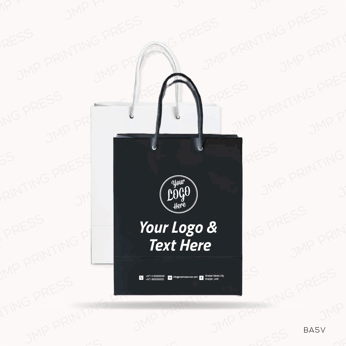 BA5V-01 A5 READYMADE PAPER BAG – VERTICAL 20 × 25 × 9 CM PRINTING UAE - Image 1