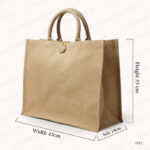 JB12 - Reusable Jute Bags with Button PRINTING UAE 33 X 19 X 43CM - Image 3