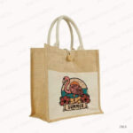 JB13 - Jute Bags with Cotton Pocket and Handle PRINTING UAE 35 X 12 X 35CM