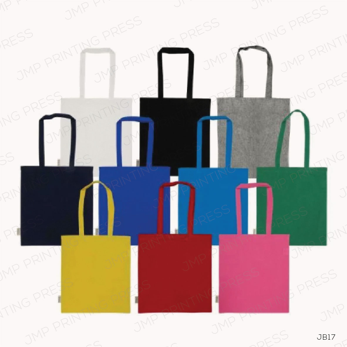 JB17-01 JB17 - RECYCLED COTTON BAGS WITH LONG STRAP PRINTING UAE 41 X 38CM - Image 1