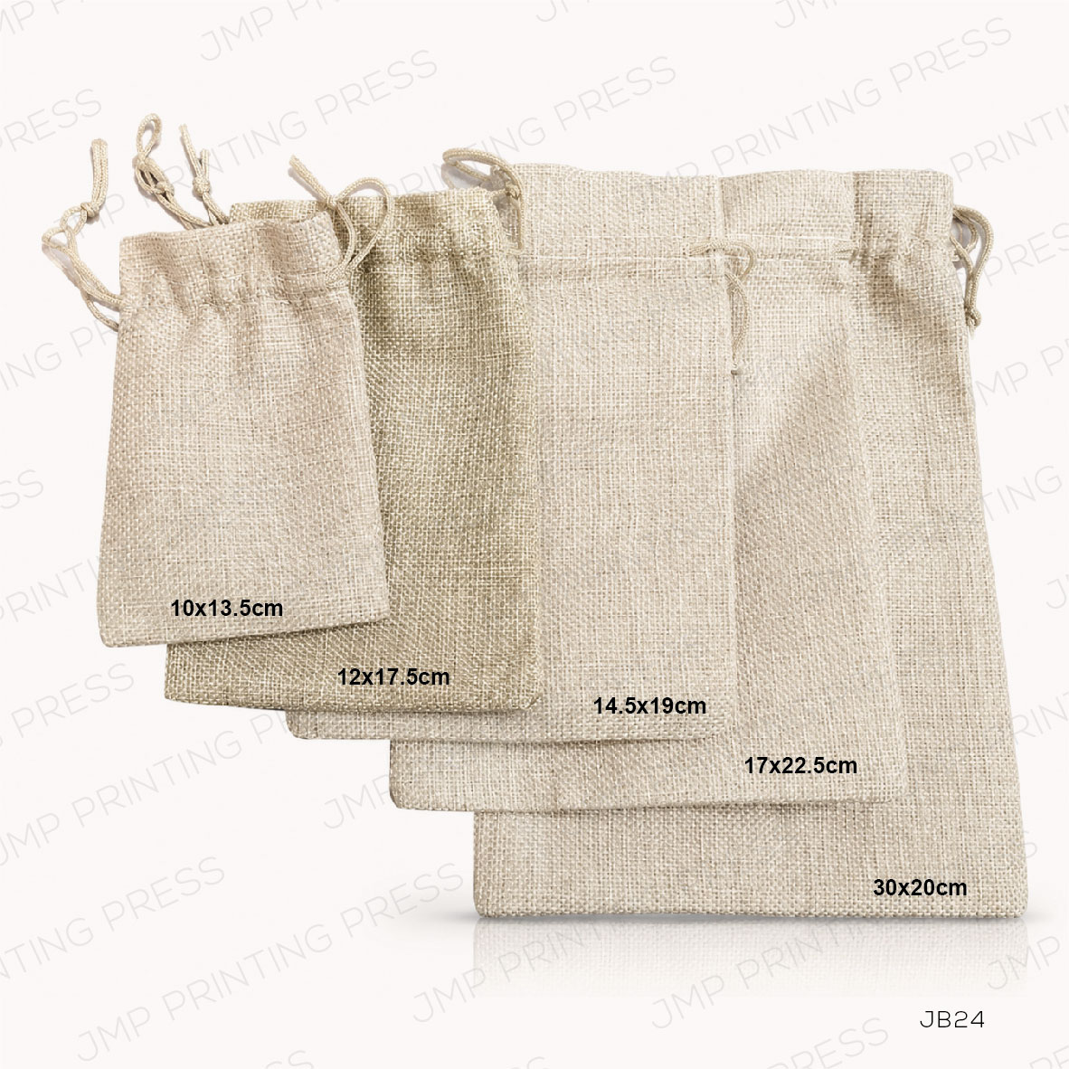 JB24-01 JB24 - Jute Drawstring Pouches Printing UAE - Image 1