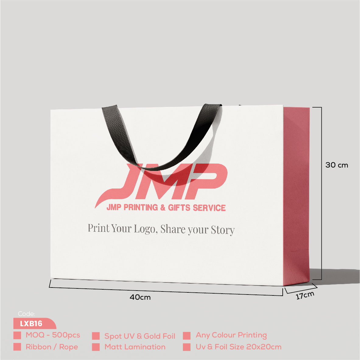 LXB16-01 LXB16 – PREMIUM SHOPPING PAPER BAG PRINTING UAE - Image 1