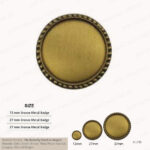 N12B - BRONZE ROUND ROPE DESIGN METAL BADGES PRINTING UAE