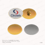 N16B - OVAL FLAT METAL BADGES PRINTING UAE