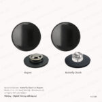 N20B - ROUND BLACK METAL BADGES WITHOUT ATTACHMENT PRINTING UAE
