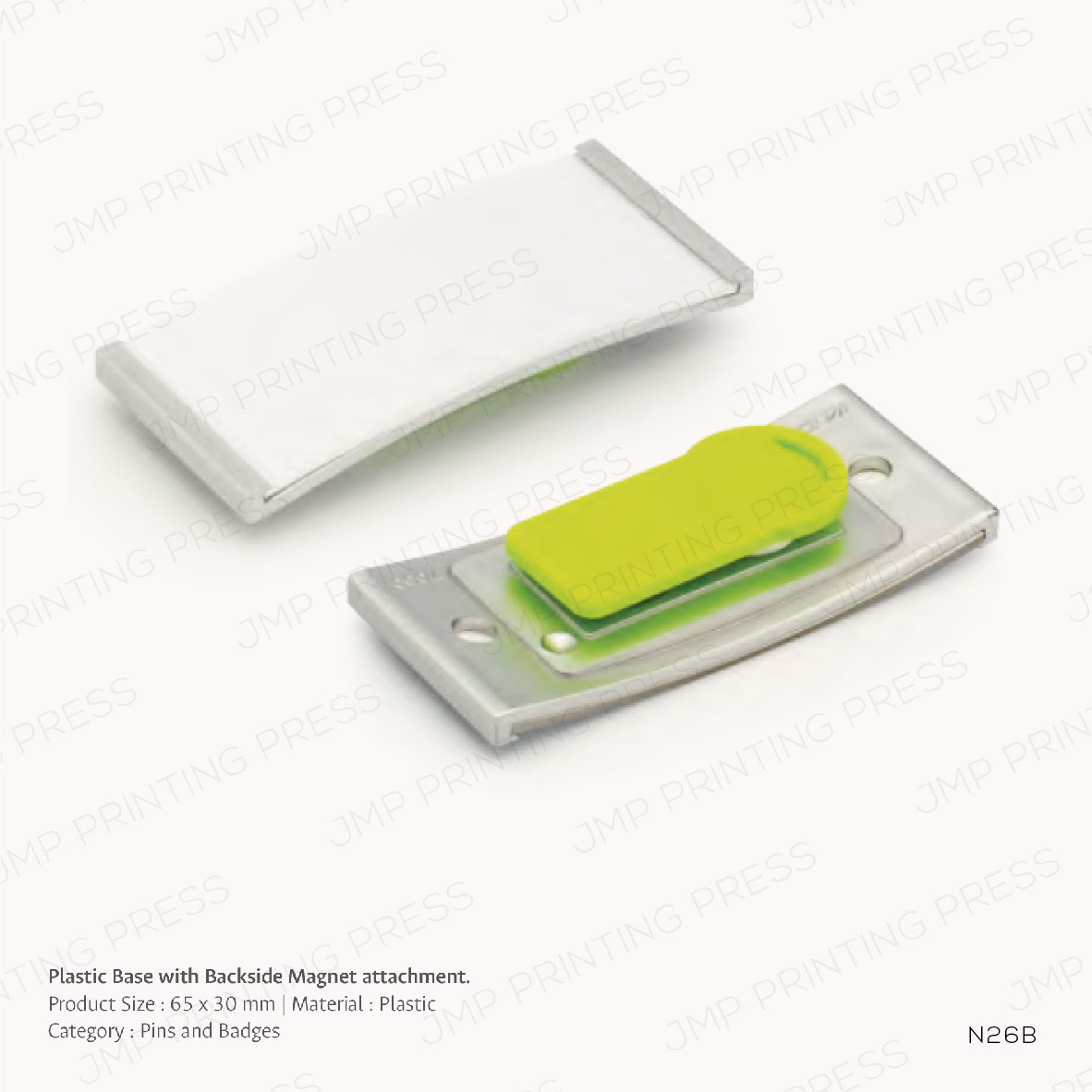 N26B-01 N26B - WINDOW INSERT PLASTIC REUSABLE NAME BADGE PRINTING UAE - Image 1