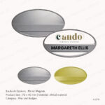 N37B - METAL OVAL NAME BADGES PRINTING UAE