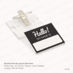 N44B - REUSABLE ACRYLIC NAME BADGES PRINTING UAE