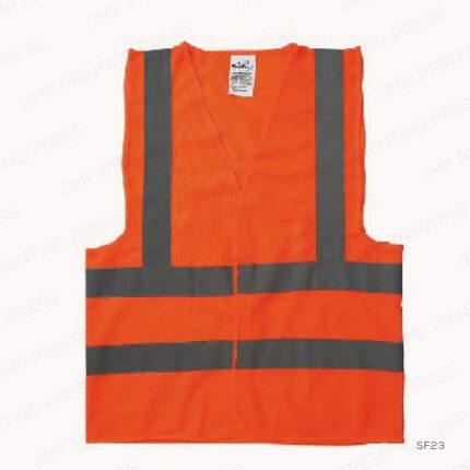 SF23 - ORANGE SAFETY VEST PRINTING UAE