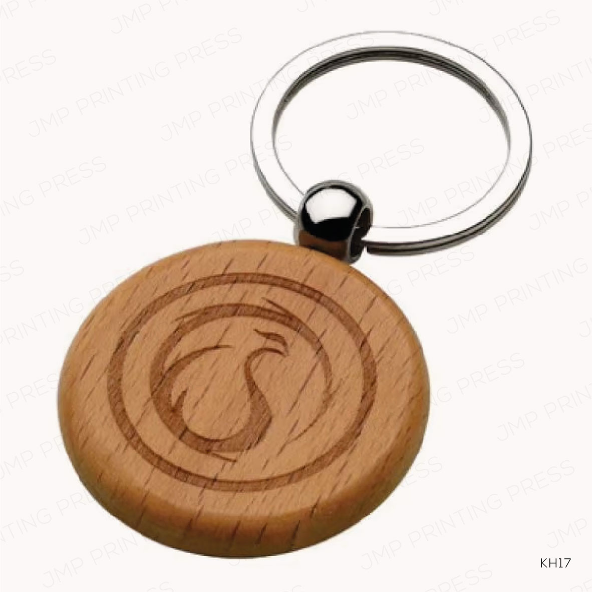 KH17-01 KH17 - ROUND WOODEN KEYCHAINS | PRINTING UAE - Image 1