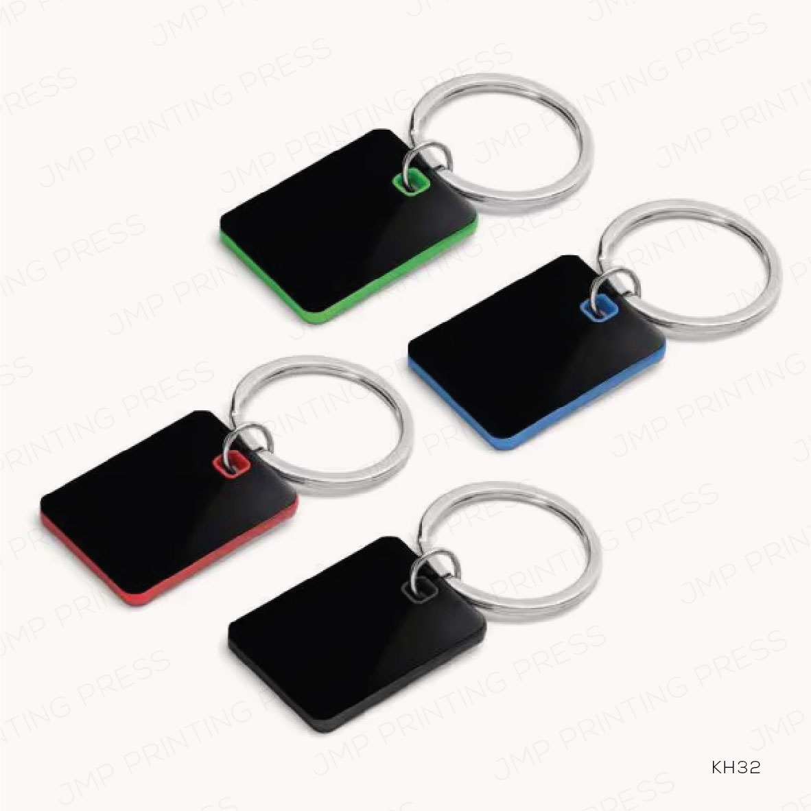 KH32-01 KH32 - METAL KEY HOLDERS BLACK GUN FINISH | PRINTING UAE - Image 1