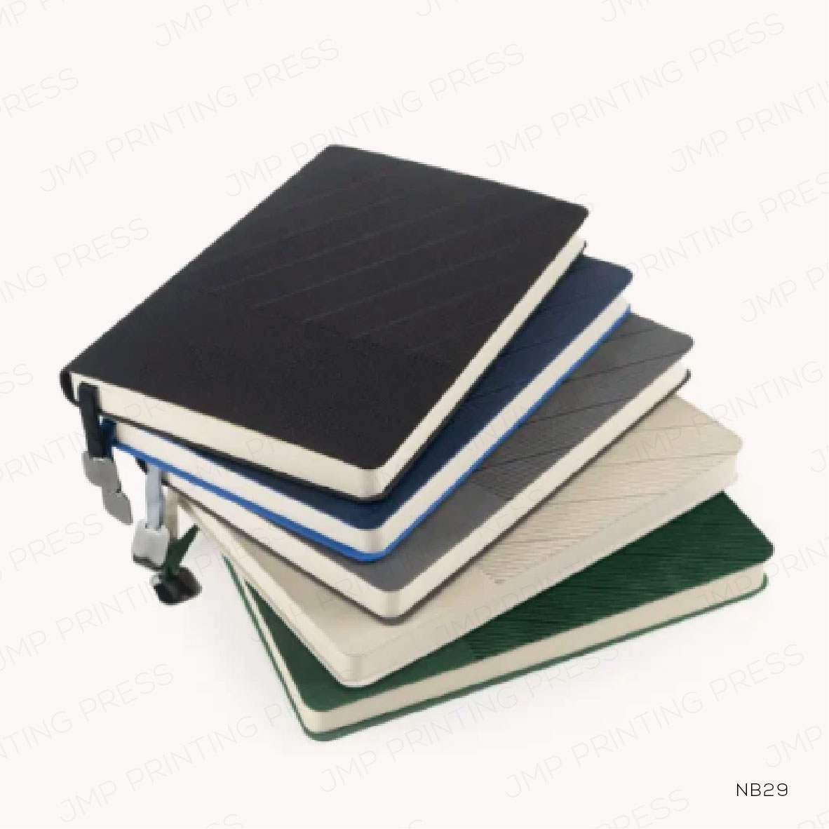 NB295926-01 NB29 - Soft PU Cover Notebooks in A5 Size with Metal Plate Bookmark - Image 1
