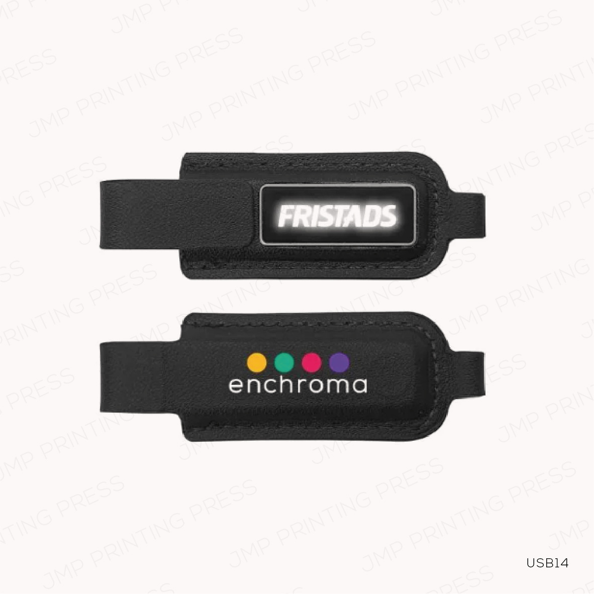 USB11-20-3926-04 USB14 - LIGHT-UP LOGO LEATHER COVER USB FLASH DRIVES 32GB PRINTING UAE - Image 1