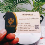 GOLD FOIL VELVET BUSINESS CARD 760GSM PRINTING UAE