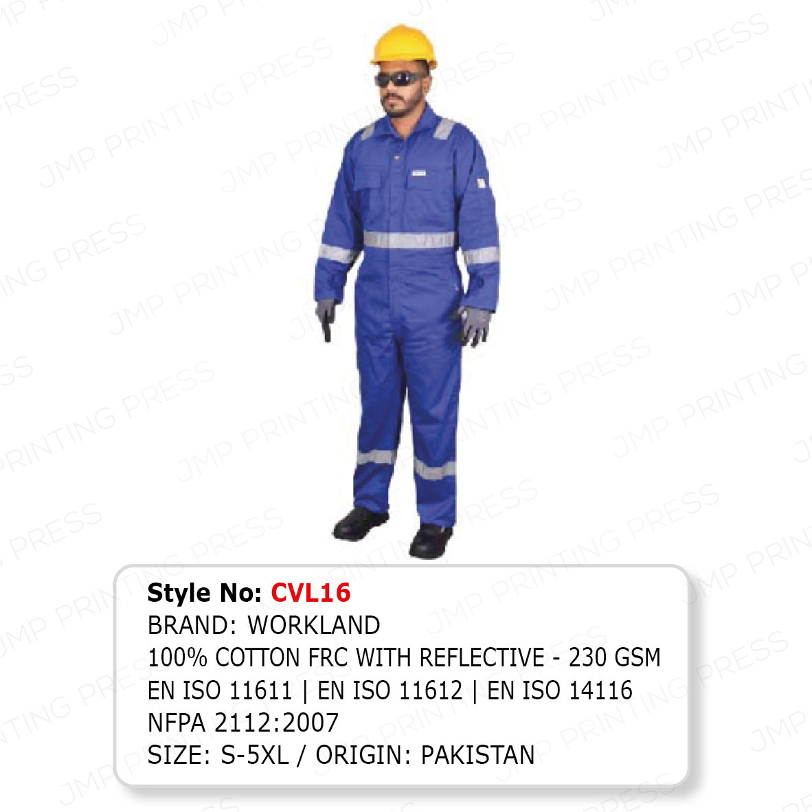 ALL COVERALL10926--06 CVL16 - WORKLAND COVERALL FLAME RESISTANT COTTON PRINTING UAE - Image 1