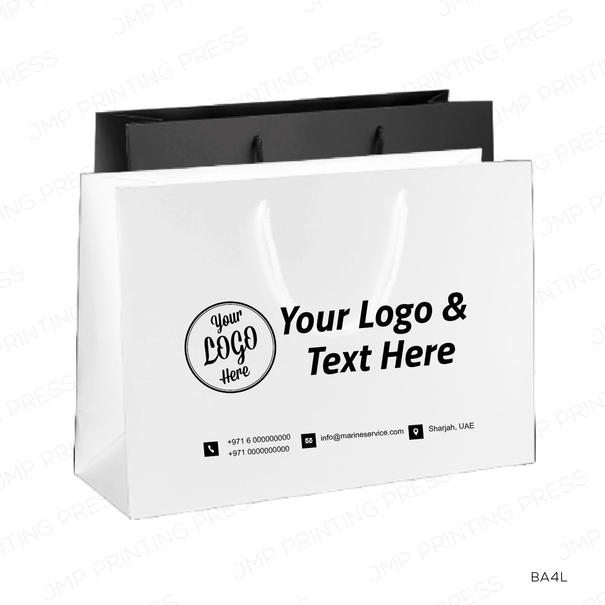 BA4L81026-01 A4 READYMADE PAPER BAG – LANDSCAPE 32 × 25 × 10 CM PRINTING UAE - Image 1