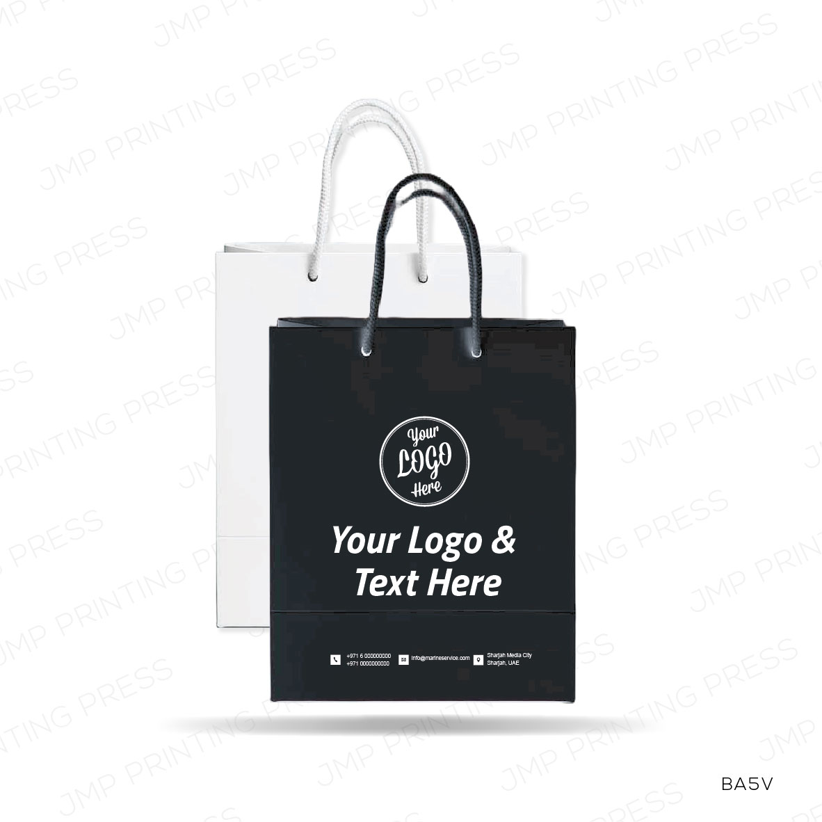 BA5V-01 A5 READYMADE PAPER BAG – VERTICAL 20 × 25 × 9 CM PRINTING UAE - Image 1