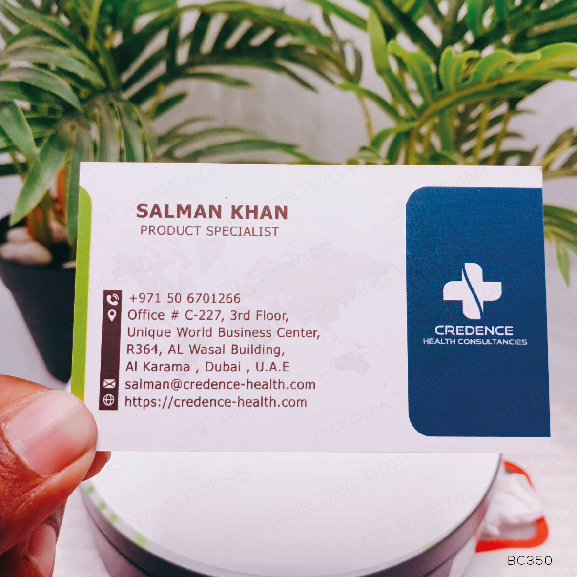 BC35091026-03 STANDARD BUSINESS CARD 350gsm PRINTING UAE - Image 1