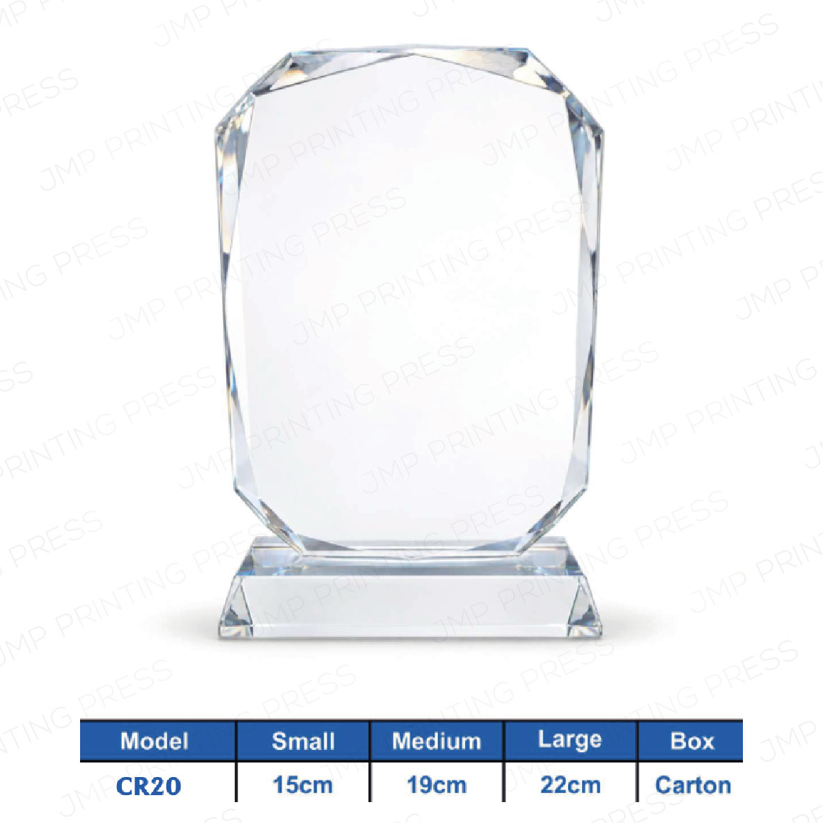 Crystal Crest CR-10 CR20 - Round Corner Crystal Shield Crest Printing UAE - Image 1