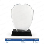 CR91 - Cuting Border Design Crystal Shield Wood Box Crest Printing UAE