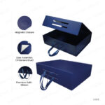 GB15 - FOLDABLE GIFT BOX WITH MAGNETIC CLOSURE & RIBBON HANDLE PRINTING UAE - Image 3