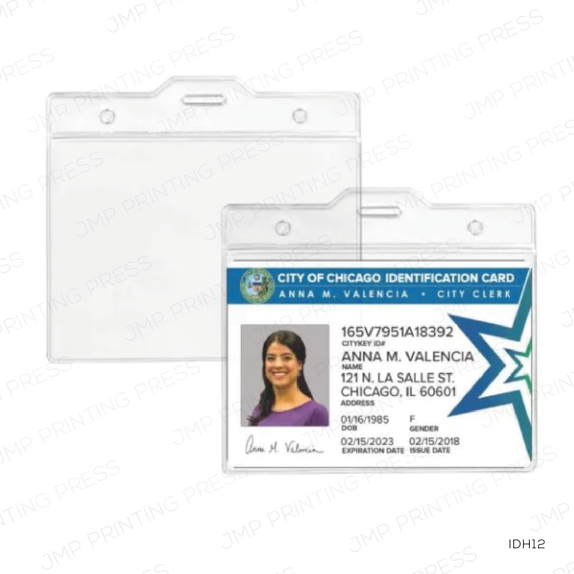 IDH12109262nd-02 IDH12 - CLEAR PLASTIC ID CARD HOLDER UAE - Image 1