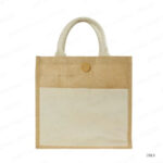 JB13 - Jute Bags with Cotton Pocket and Handle PRINTING UAE 35 X 12 X 35CM - Image 2