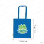 JB17 - RECYCLED COTTON BAGS WITH LONG STRAP PRINTING UAE 41 X 38CM