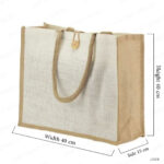 JB19 - JUTE SHOPPING BAGS WITH BUTTON 40 X 15 X 40CM - Image 3