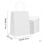 KB13 - A4 KRAFT PAPER BAG – VERTICAL 33 × 12 × 26 CM PRINTING UAE - Image 2