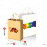 KB20 - KRAFT PAPER BAGS – WITHOUT FOLDING 43 × 12 × 35 CM PRINTING UAE