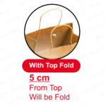 KB24 - KRAFT PAPER BAGS – WITH TOP FOLD 27 × 12 × 24 CM PRINTING UAE - Image 2