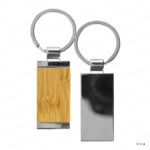 KH14 - METAL KEYCHAINS WITH BAMBOO PRINTING UAE