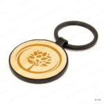 KH18 - METAL KEYCHAIN WITH BAMBOO | PRINTING UAE - Image 2