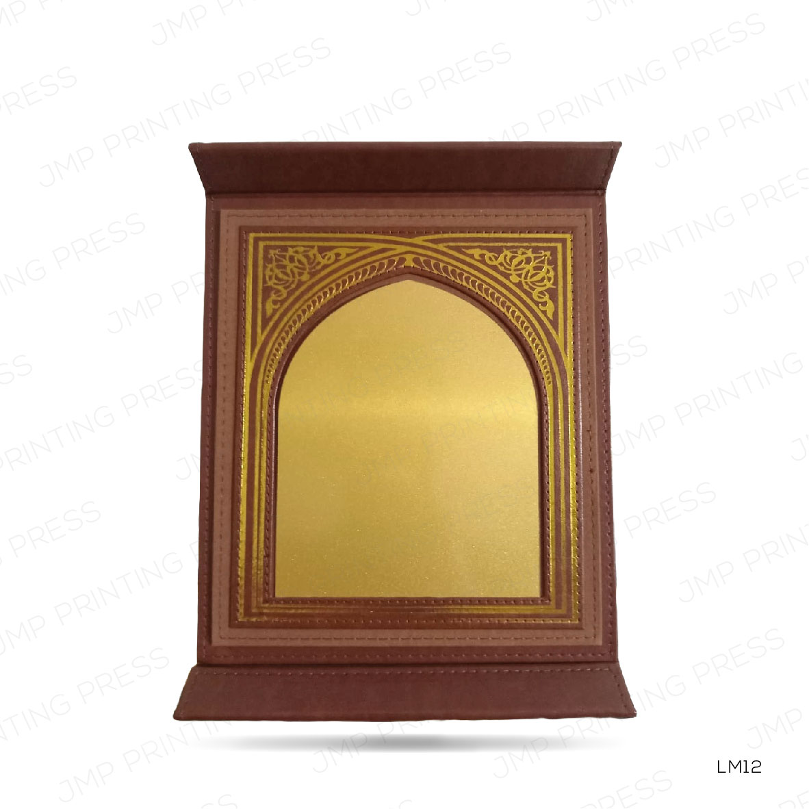 LM12231026-01 LM12 - LEATHER AWARD MOMENTO WITH GOLDEN PLATE PRINTING UAE - Image 1