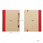 NB21 - RECYCLED NOTEBOOK WITH PEN PRINTING UAE - Image 2