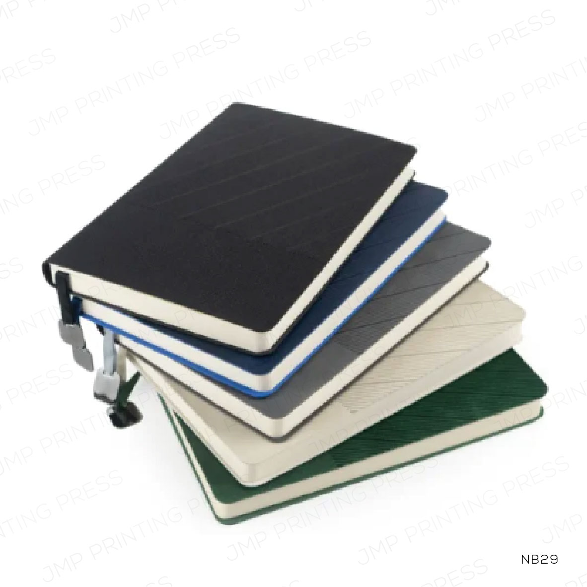 NB29151026-01 NB29 - Soft PU Cover Notebooks in A5 Size with Metal Plate Bookmark - Image 1