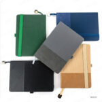 NB30 - HARD COVER PU NOTEBOOKS A5 WITH METAL PLATE BOOKMARK PRINTING UAE