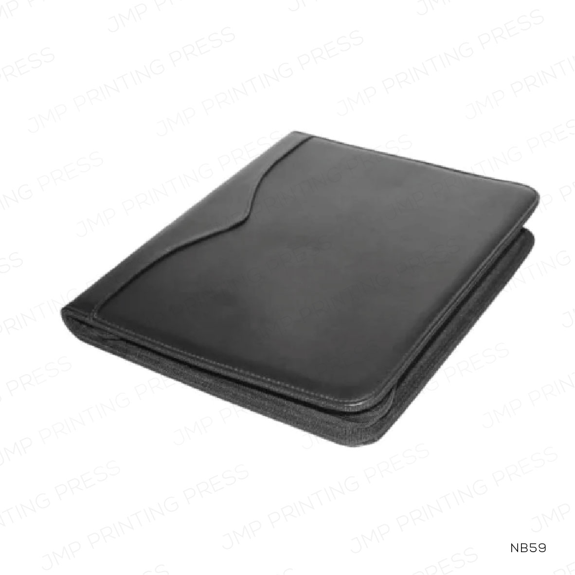 NB59151026-01 NB59 - LEATHER PORTFOLIO WITH ZIPPER & CALCULATOR PRINTING UAE - Image 1