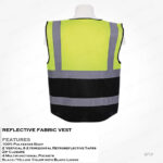 SF12 - HIGH VISIBILITY SAFETY VEST WITH 4 POCKETS PRINTING UAE - Image 2
