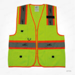 SF20 - YELLOW SAFETY VEST WITH ORANGE LINING PRINTING UAE